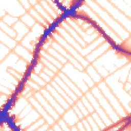 Daytime road noise heatmap for SW17 8NE