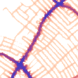 Daytime road noise heatmap for SW17 8PG