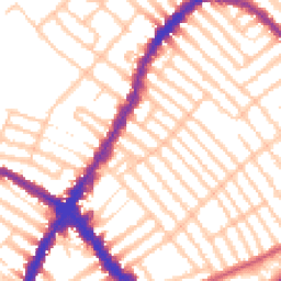 Daytime road noise heatmap for SW17 8SX