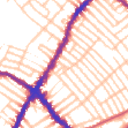 Daytime road noise heatmap for SW17 8SY