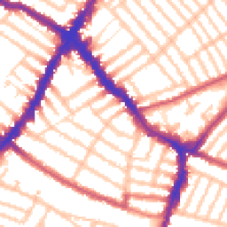 Daytime road noise heatmap for SW17 9AB