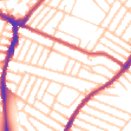Daytime road noise heatmap for SW17 9EN