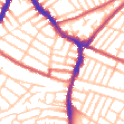 Daytime road noise heatmap for SW17 9HN