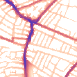 Daytime road noise heatmap for SW17 9JL