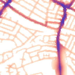 Daytime road noise heatmap for SW17 9JY