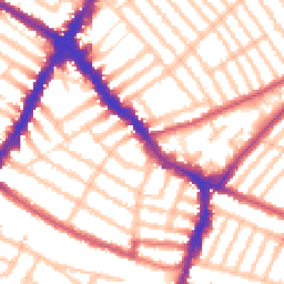 Daytime road noise heatmap for SW17 9NH