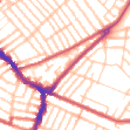 Daytime road noise heatmap for SW17 9NZ