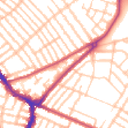 Daytime road noise heatmap for SW17 9PN