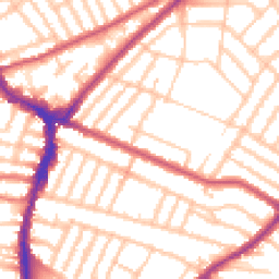 Daytime road noise heatmap for SW17 9TG
