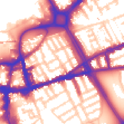 Daytime road noise heatmap for SW18 1AB