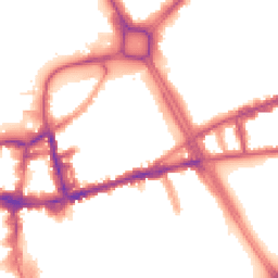 Night-time road noise heatmap for SW18 1AB