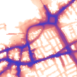 Daytime road noise heatmap for SW18 1AF