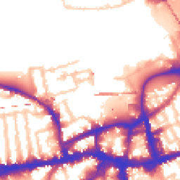 Daytime road noise heatmap for SW18 1AG