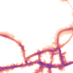 Night-time road noise heatmap for SW18 1AG