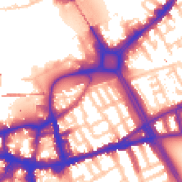 Daytime road noise heatmap for SW18 1AJ