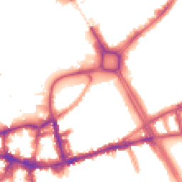 Night-time road noise heatmap for SW18 1AJ