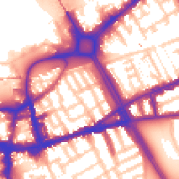 Daytime road noise heatmap for SW18 1AN