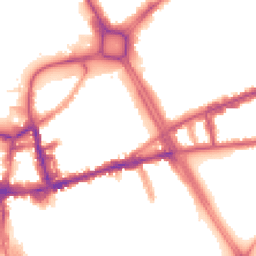 Night-time road noise heatmap for SW18 1AS