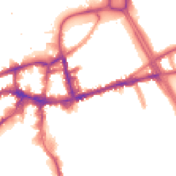 Night-time road noise heatmap for SW18 1BA