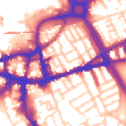 Daytime road noise heatmap for SW18 1BB