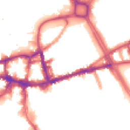 Night-time road noise heatmap for SW18 1BB