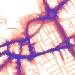 Daytime road noise heatmap for SW18 1BD