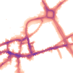 Night-time road noise heatmap for SW18 1BD