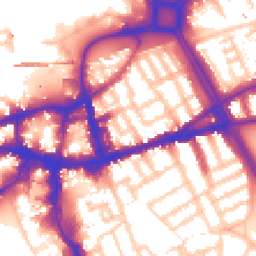 Daytime road noise heatmap for SW18 1BE