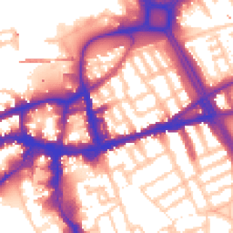 Daytime road noise heatmap for SW18 1BG