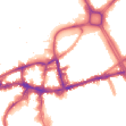 Night-time road noise heatmap for SW18 1BJ