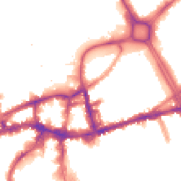Night-time road noise heatmap for SW18 1BL