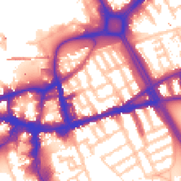 Daytime road noise heatmap for SW18 1BP