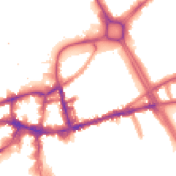 Night-time road noise heatmap for SW18 1BS