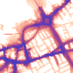 Daytime road noise heatmap for SW18 1BY