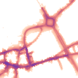 Night-time road noise heatmap for SW18 1BY