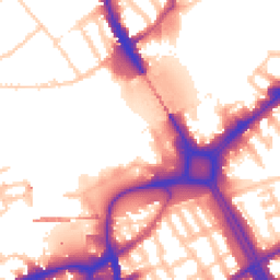 Daytime road noise heatmap for SW18 1DG