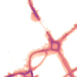 Night-time road noise heatmap for SW18 1DH