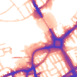 Daytime road noise heatmap for SW18 1DJ
