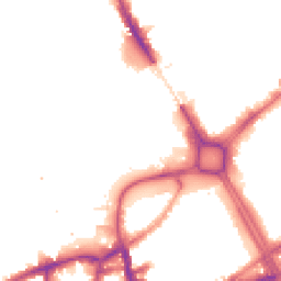Night-time road noise heatmap for SW18 1DJ