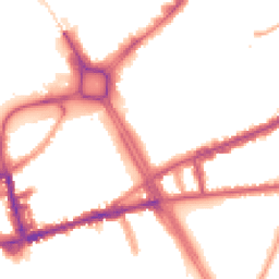 Night-time road noise heatmap for SW18 1JG