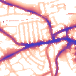 Daytime road noise heatmap for SW18 1NU