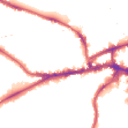Night-time road noise heatmap for SW18 1NU