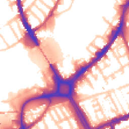 Daytime road noise heatmap for SW18 1TS