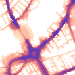 Daytime road noise heatmap for SW18 1TW