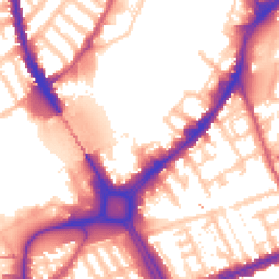 Daytime road noise heatmap for SW18 1TX