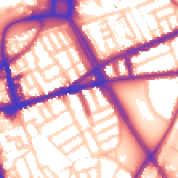 Daytime road noise heatmap for SW18 2EN