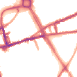 Night-time road noise heatmap for SW18 2EN
