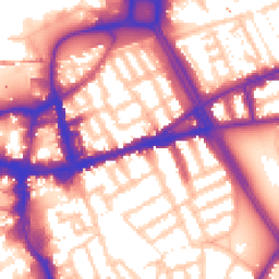 Daytime road noise heatmap for SW18 2JB