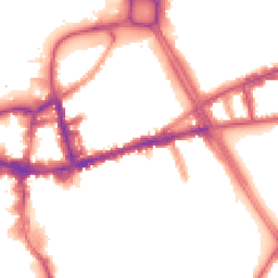 Night-time road noise heatmap for SW18 2JB