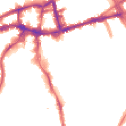Night-time road noise heatmap for SW18 2JR
